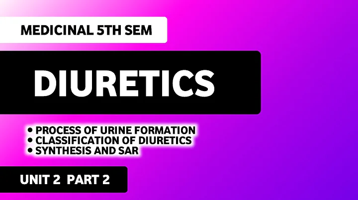 Diuretics | Unit 2 Medicinal Chemistry | B Pharm 5th Semester  thumbnail