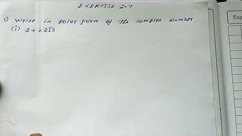 12th Maths ( Exercise 2.7 Q.No 1 (I) ) Complex Number TN New Syllabus