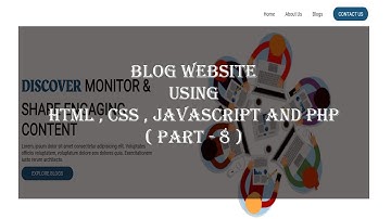 Blog Website Using HTML, CSS, Javascript and PHP ( Part -8 ) | Connect Blog Category with Databases