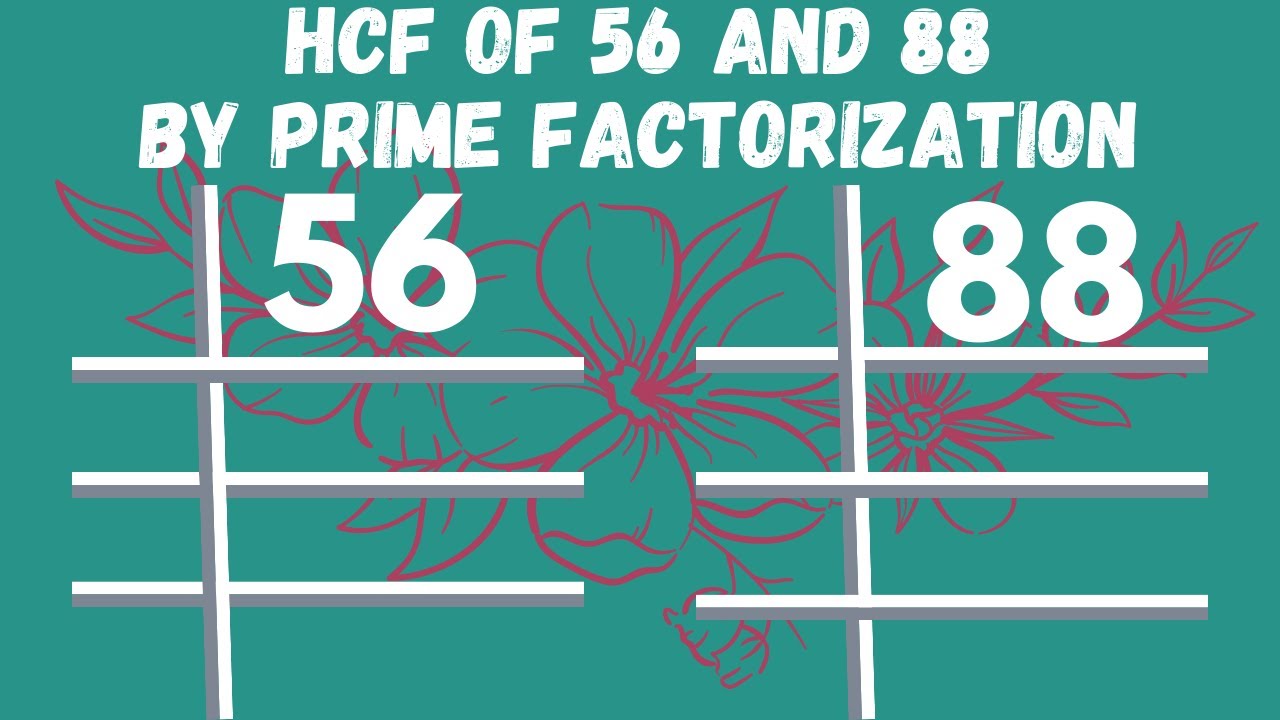HCF of 56 and 88 by prime factorization | HCF of 56 88 | in Urdu/Hindi ...