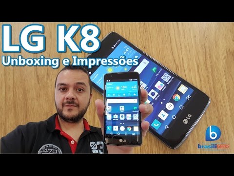 LG K8 - Smartphone barato com 16GB! Unboxing e Impressões em Português
