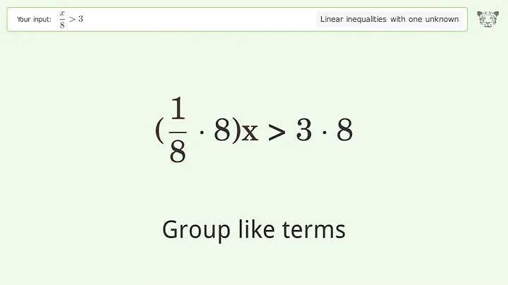 Solving Linear Inequalities: x/8 is Greater Than 3