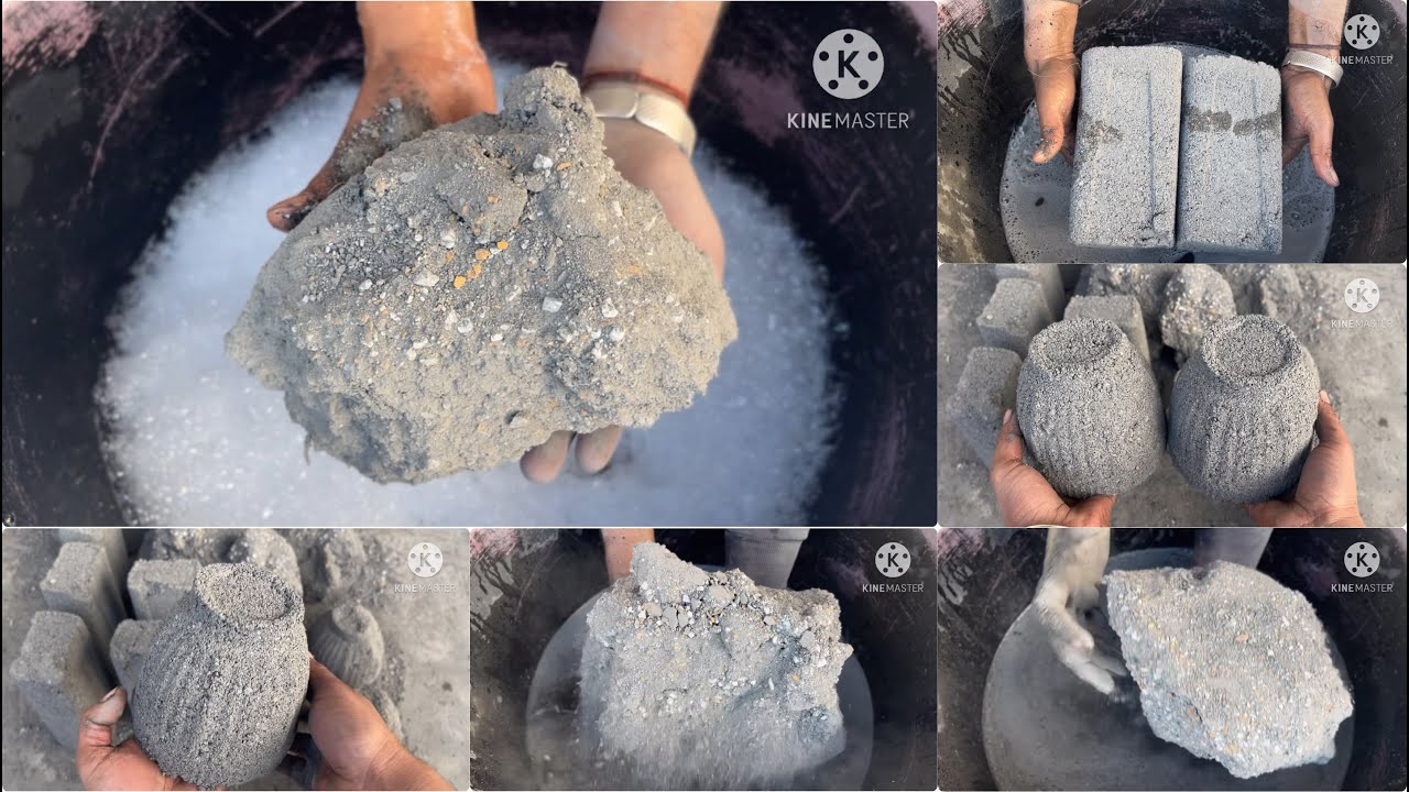 Charcoal stone dry water crumbling 