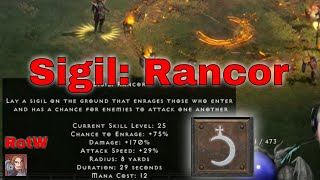 D2R Skills & Abilities - Sigil Rancor Warlock Chaos Treerotw