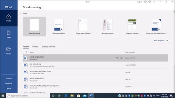 Microsoft Word tutorial 3. Backstage view - File tab. (English)