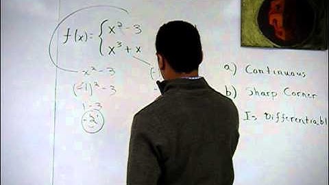 continuity and differentiability of piecewise functions