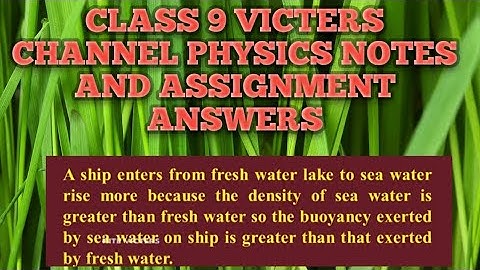 Class 9 victers channel Physics notes and assignment answers#class9#assignmentanswers