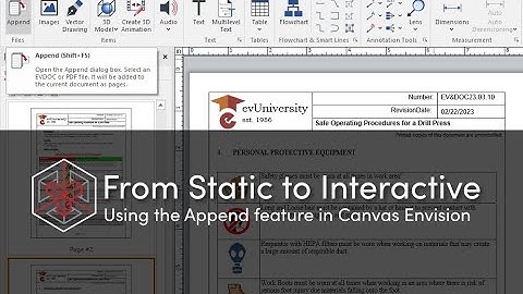 Go From Static to Interactive Using the Canvas Envision Append Feature