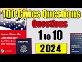 100 Civics Questions for U.S. Citizenship Interview and Test (2008 version) N-400 Interview 2024