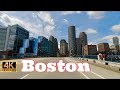 Boston / Driving Downtown and Seaport District 4k