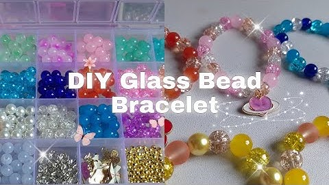 DIY GLASS BEAD BRACELET: BEEBEECRAFT Glass Bead Kit💛 | Make Bracelet With Me ~ 🎀