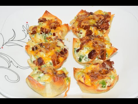 Jalapeno Popper Wonton Cups - Wonton Wrapper Ideas - Easy Appetizer Recipes