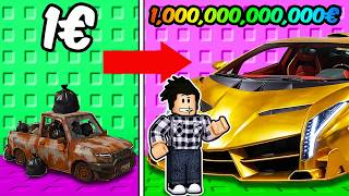 De 1 € À 100 MILLIARDS € En Vendant Des VOITURES Sur Roblox...