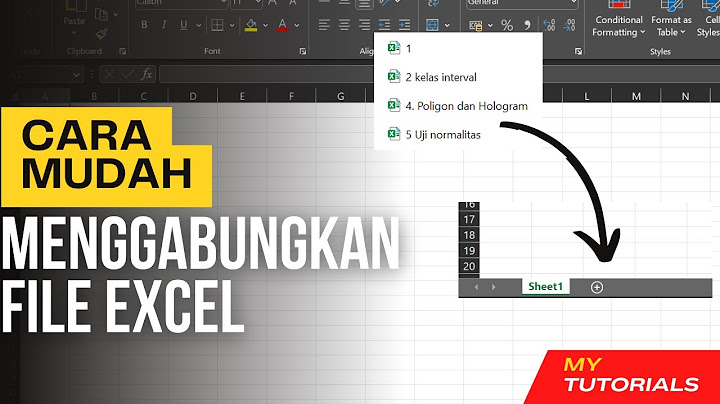 Cara menggabungkan beberapa lembar di excel