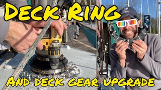 New EasyInstall Deck Ring for Older Yachts  Contessa 32 Deck Gear Upgrades (+ Spinlock & Harken)