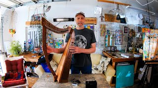 Making This Celtic Harp Electric Acoustic