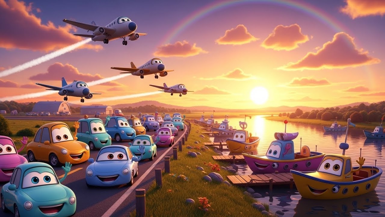 Twinkle Twinkle Little Wheels Song for Kids | Fun Vehicle Music & Sing-Along Nursery Rhymes 🚦🚗🎵