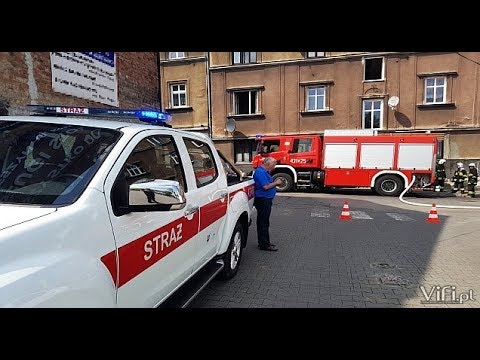 Akcja strażacka w Cieszynie - zadymienie na Wyspiańskiego / 24.04.2018 / pożar