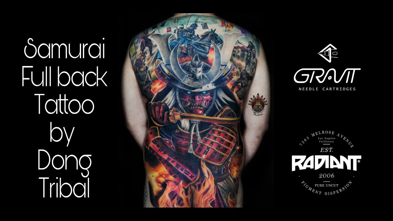 hình tattoo chất Update Hình xăm Samurai tả thực kín lưng - Samurai Full Back Tattoo - Colour Realistic Tattoo - Dong Tribal