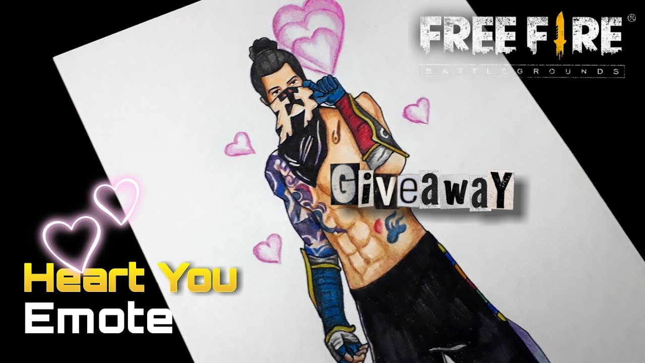 HEART You Emote Drawing || FREEFIRE DRAWINGS || KAKU ARTS - YouTube