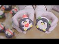Santa Penguin Macarons, 2022 Christmas Series 2.