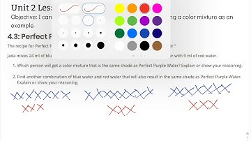 Illustrative Math 6th Grade Unit 2 Lesson 4 Color Mixtures