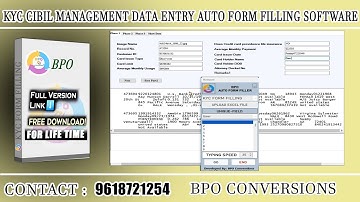 KYC Data Entry Auto Form Filling Software Free Download