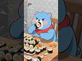 Super Saiyan Bear vs. Sushi Monster! #mochiblueai