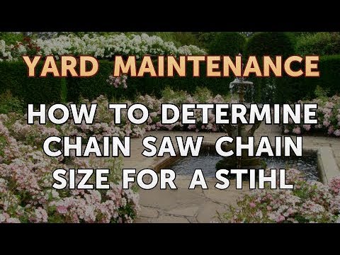 How to Determine Chain Saw Chain Size for a Stihl