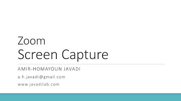 How to Screen Capture using Zoom