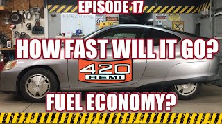 Episode 17.  We find top speed and the MPG of our Honda Insight with a 420cc cement mixer engine.