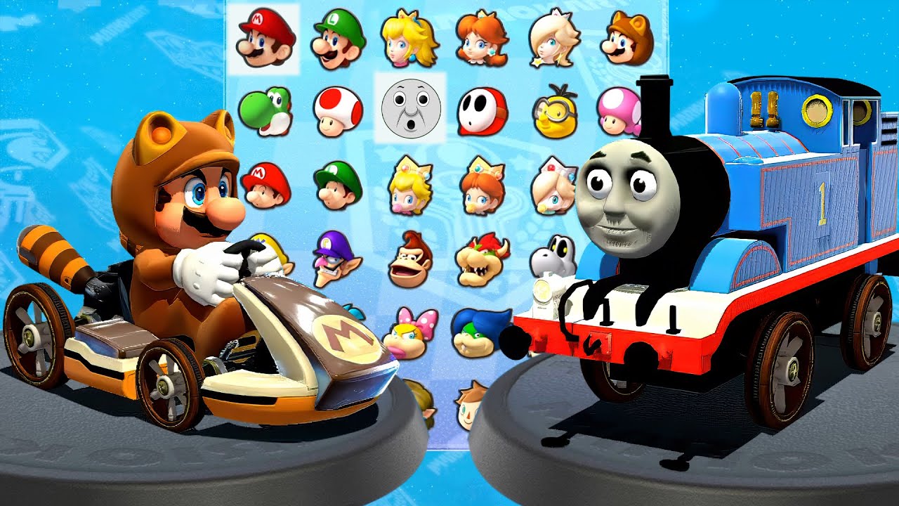 Mario Kart 8 Deluxe [2-Player] - Tanooki Mario Vs Thomas The Tank | The Best Racing Game
