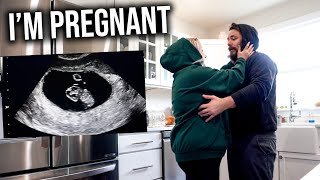 TELLING MY HUSBAND I'M PREGNANT AFTER 15 YEARS INFERTILITY! + FIRST ULTRASOUND \& HEARTBEAT!