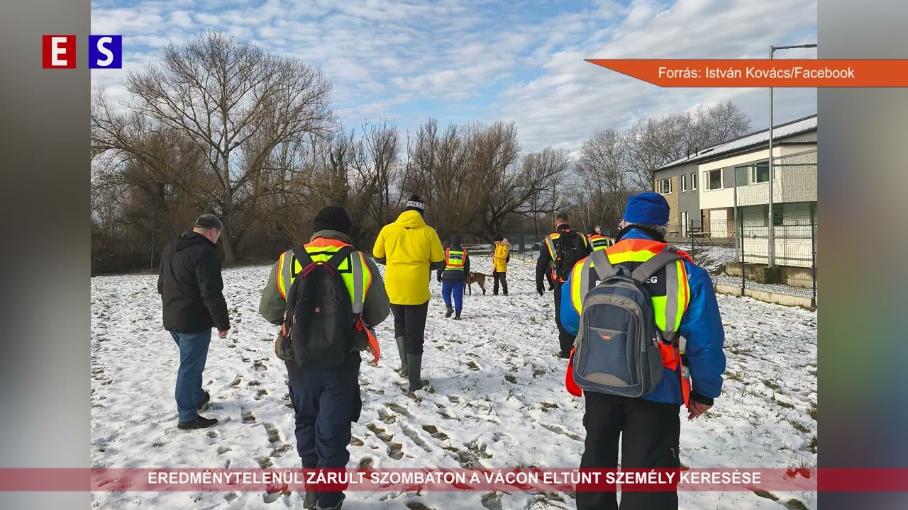Eredménytelenül zárult szombaton a Vácon eltűnt személy keresése