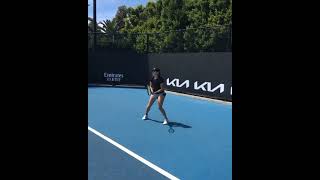 Kaja Juvan hitting BOMBS! 💣 - Australian Open Practice (2021) - WTA Tennis Technique Close-Up