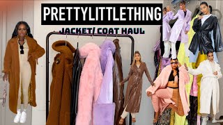 *HUGE* PRETTY LITTLE THING WINTER TRY ON HAUL PT. 2 | COATS, JACKET &amp; BLAZER HAUL | BeautifulBarbie