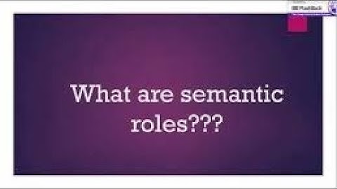 semantics and semantic roles english hindi/urdu