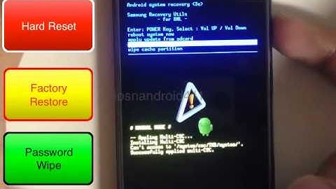 How to Hard Reset Factory Restore Password Wipe the Samsung Galaxy S Vibrant for T-mobile Tutorial