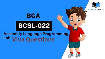 BCSL-022 Assembly Language Programming Lab Viva Questions #bcsl022