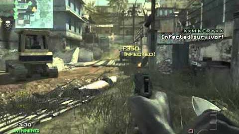 Infected Cross the map throwing knife on Mission