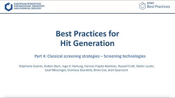 Hit Generation - Webinar (Part Four: Classical Screening Strategies - Screening Technologies)