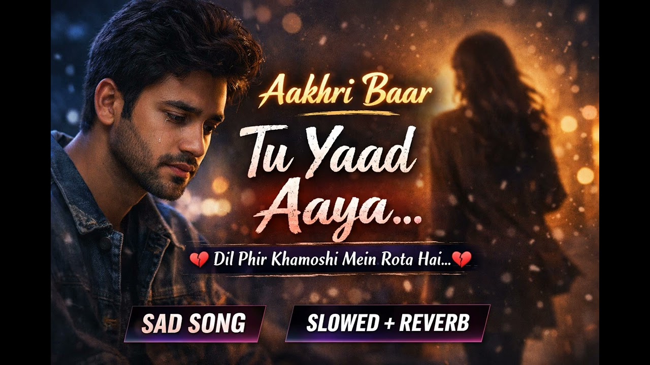 Aakhari baar tu yaad aaya #slowed reverb emotional song 💔😭#1million 