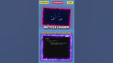BICYCLE LOADER using html css #html #css #programming #coding