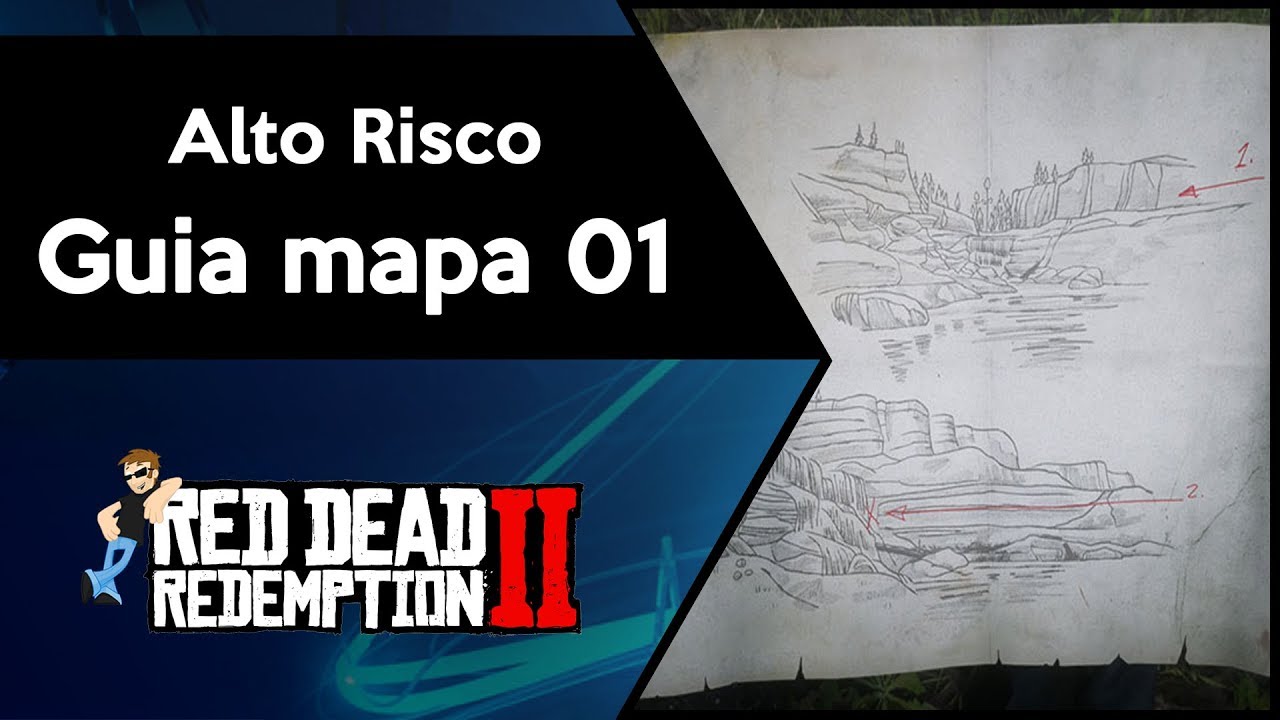 MAPA DO TESOURO ALTO RISCO 1 2 3 Red Dead Redemption 2 MestreGames 