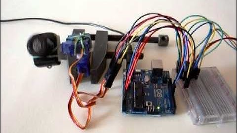 Arduino + Y3000 camcorder + Servo (2 x Mystery 9G Mini Servo)