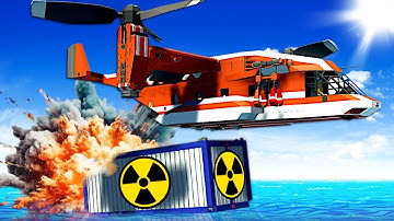 VTOL CRASHES HAULING NUKE! (Stormworks)