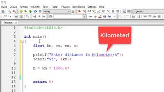 Convert Kilometer To Meter, Centimeter, Millimeter: C Program screenshot 5