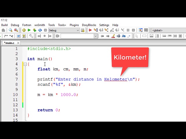 Convert Kilometer To Meter Centimeter Millimeter C Program