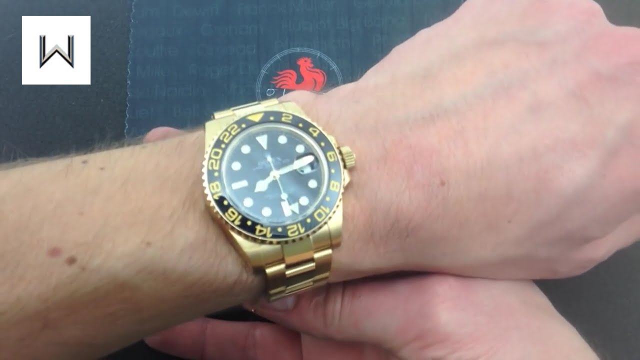 rolex gmt master 2 yellow gold