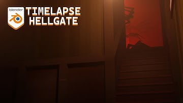 Blender 3D Gate of hell modeling timelapse